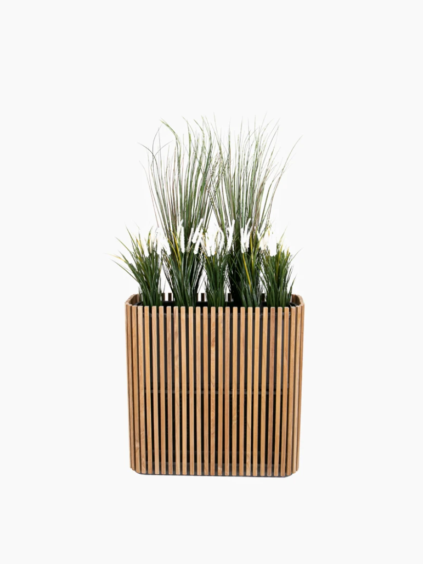 Cube Space Dividing Planter with Plants 1 H_f9_4x5